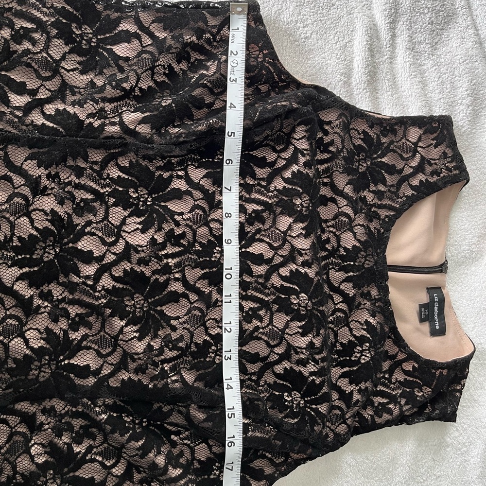 Liz Claiborne‎ dress black color lace size 16 - Picture 4 of 8